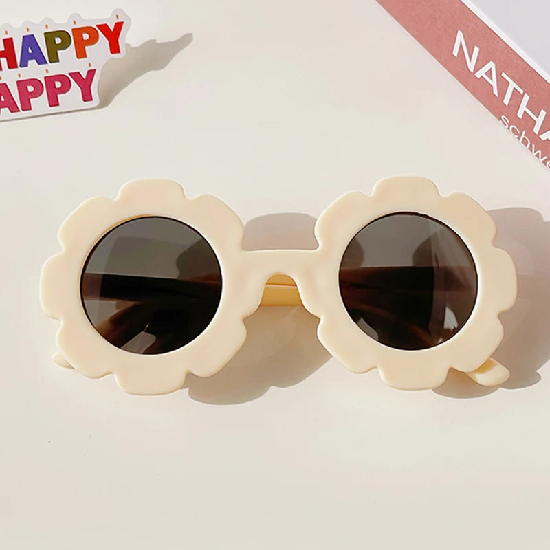 New Kids Sunglasses Children Round Flower Sunglasses Girls Boys Baby Sport Shades Glasses UV400 Outdoor Sun Protection Eyewear - ZOOMNSTORE