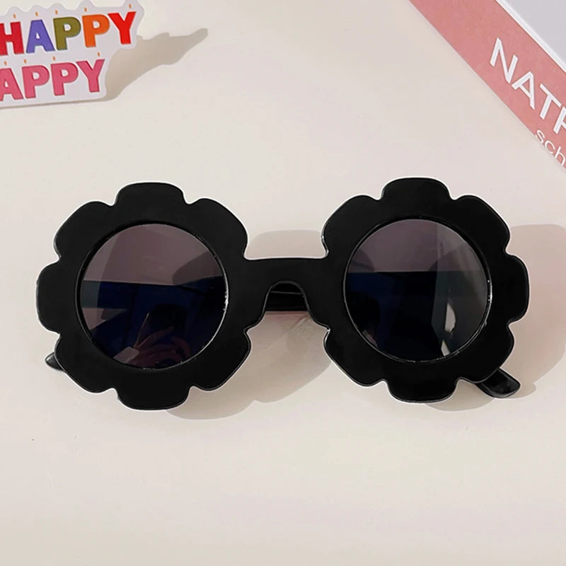 New Kids Sunglasses Children Round Flower Sunglasses Girls Boys Baby Sport Shades Glasses UV400 Outdoor Sun Protection Eyewear - ZOOMNSTORE