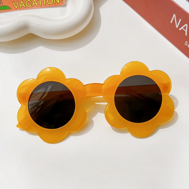 New Kids Sunglasses Children Round Flower Sunglasses Girls Boys Baby Sport Shades Glasses UV400 Outdoor Sun Protection Eyewear - ZOOMNSTORE