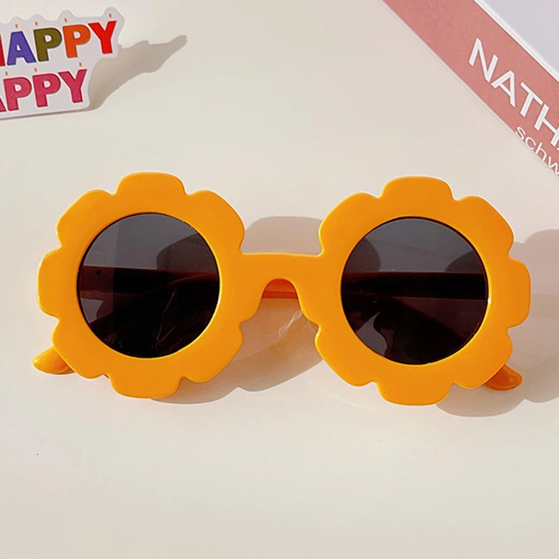New Kids Sunglasses Children Round Flower Sunglasses Girls Boys Baby Sport Shades Glasses UV400 Outdoor Sun Protection Eyewear - ZOOMNSTORE