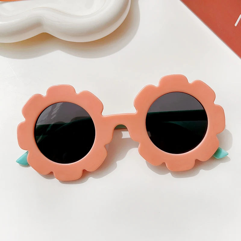 New Kids Sunglasses Children Round Flower Sunglasses Girls Boys Baby Sport Shades Glasses UV400 Outdoor Sun Protection Eyewear - ZOOMNSTORE