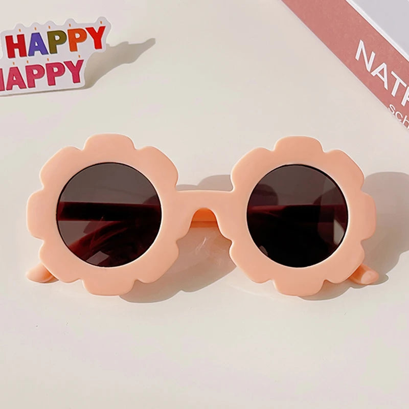 New Kids Sunglasses Children Round Flower Sunglasses Girls Boys Baby Sport Shades Glasses UV400 Outdoor Sun Protection Eyewear - ZOOMNSTORE