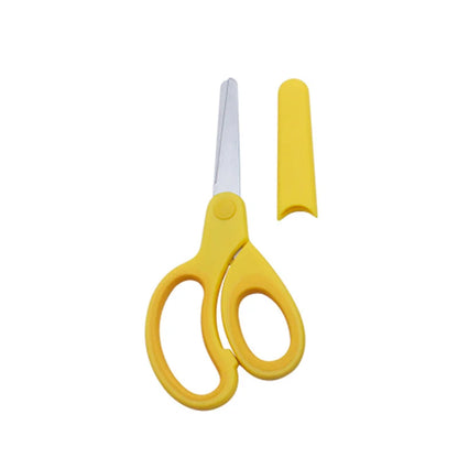 Safty Scissors For Kids Student DIY Paper Children's Left-handed Scissors Scissors With Sleeve Cutting Tool Stationery - ZOOMNSTORE