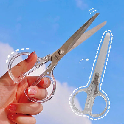 1PC Scissors Simple Kids Children Safety Students Scissors Kindergarten Office Stationery DIY Cut Paper Handmade Scrapbooking - ZOOMNSTORE
