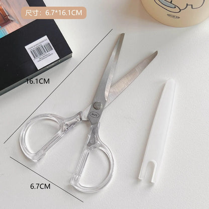 1PC Scissors Simple Kids Children Safety Students Scissors Kindergarten Office Stationery DIY Cut Paper Handmade Scrapbooking - ZOOMNSTORE