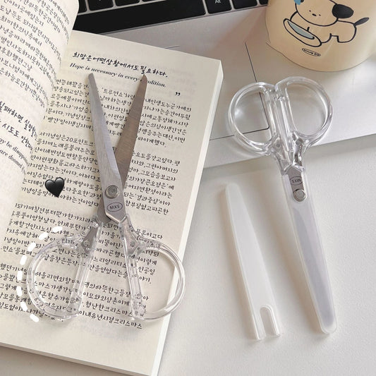 1PC Scissors Simple Kids Children Safety Students Scissors Kindergarten Office Stationery DIY Cut Paper Handmade Scrapbooking - ZOOMNSTORE