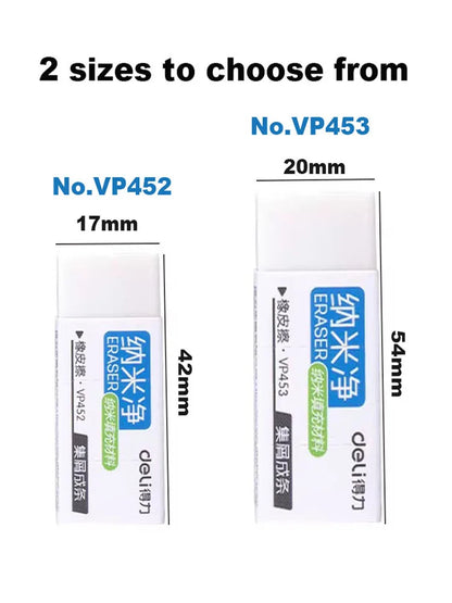 Deli 6pcs Eraser Set Pencil Rubber Soft for Kids Writing Art Drawing Sketches Exam White Erasers Correction Stationery - ZOOMNSTORE