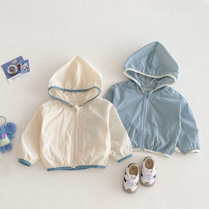 Lightweight Summer Cardigan for Boys 0-5 Years - Solid Color Korean Style Jacket - ZOOMNSTORE