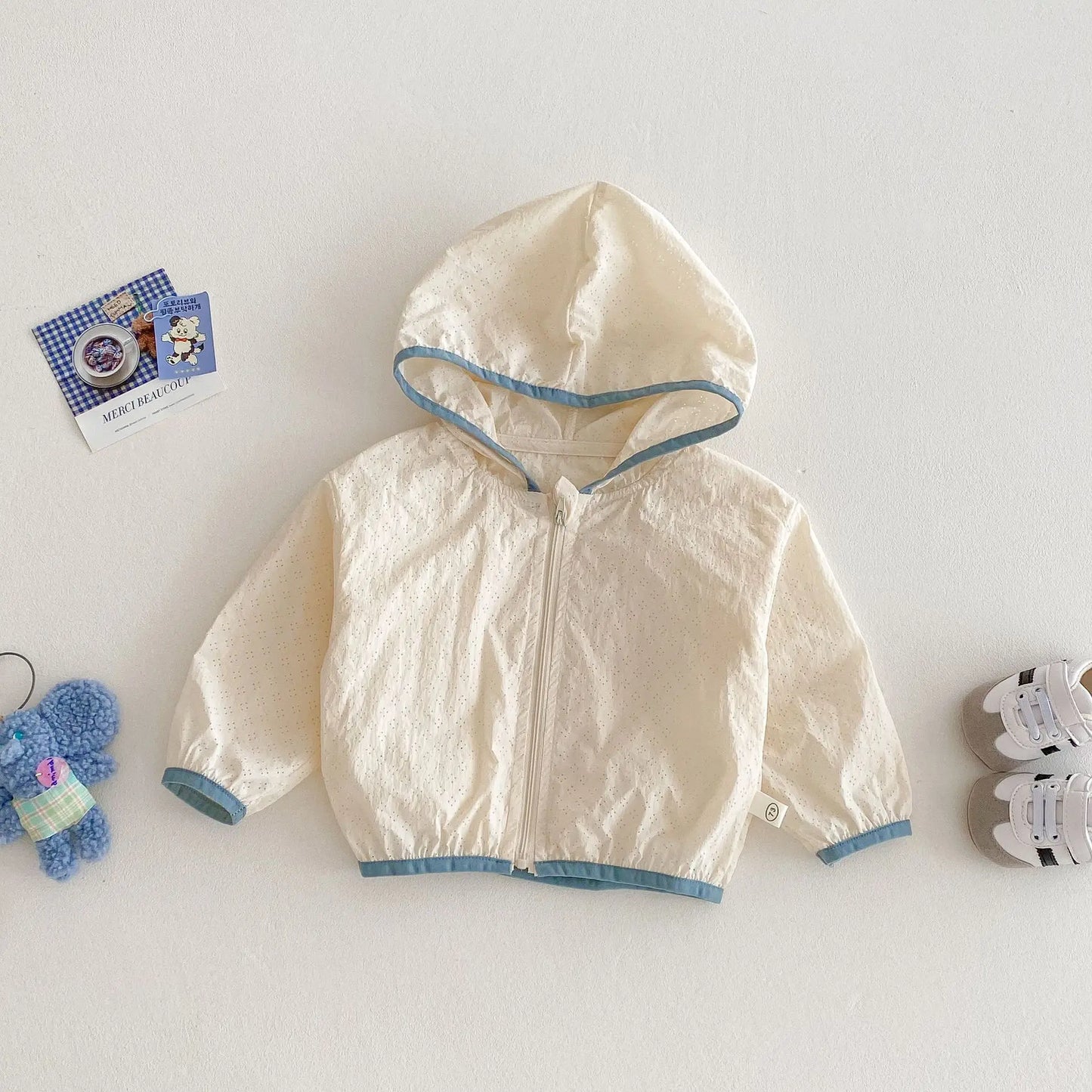 Lightweight Summer Cardigan for Boys 0-5 Years - Solid Color Korean Style Jacket - ZOOMNSTORE