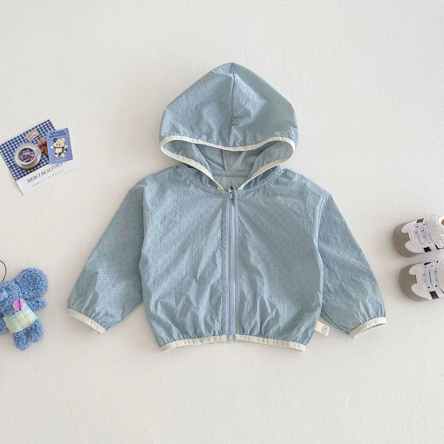 Lightweight Summer Cardigan for Boys 0-5 Years - Solid Color Korean Style Jacket - ZOOMNSTORE