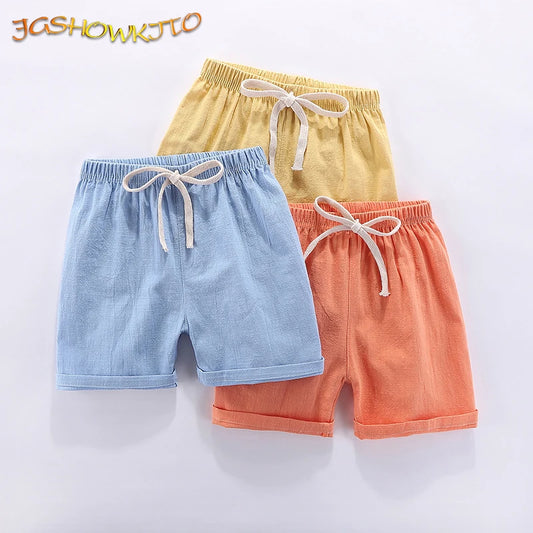 Kids Summer Shorts – Boys Beach Shorts, Girls Cotton Linen Casual Pants - ZOOMNSTORE