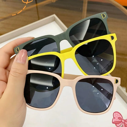 Cute Iridescent Square Sunglasses for Kids - Candy Color Shades for Boys and Girls - ZOOMNSTORE