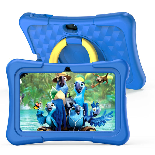 Kids Tablet - 7 Inch Android 11 32GB WiFi Bluetooth Dual Camera Educational Software Proof Case - ZOOMNSTORE