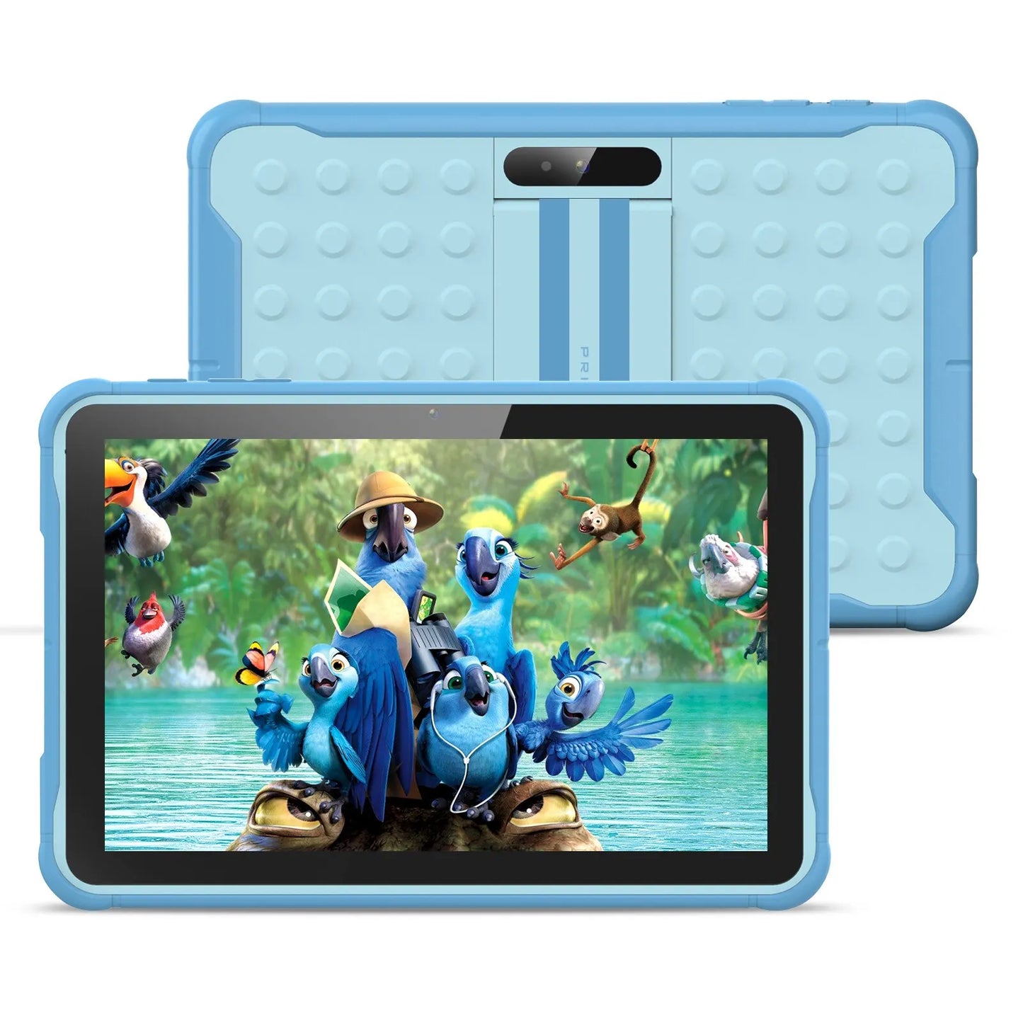 Pritom 10 Inch Kids Tablet Android 13 Go WIFI Quad Core Processor 2GB RAM 64GB ROM YouTube with Case - ZOOMNSTORE