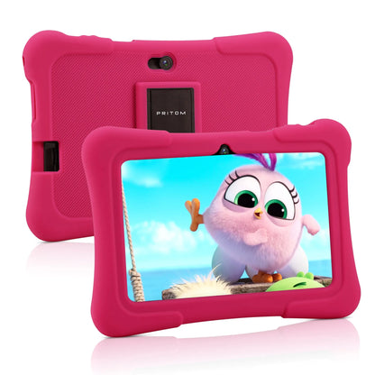 PRITOM 7 Inch Kids Tablet Quad Core Android 10 32GB WiFi Bluetooth Educational Software Installed - ZOOMNSTORE