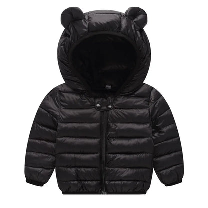 Kids Thick Padded Hooded Winter Jacket - Warm Fleece Snowsuit Outerwear - ZOOMNSTORE