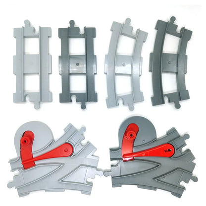 Kids Train Track Blocks – DIY Railway Toy Set With Large Plastic Bricks - ZOOMNSTORE