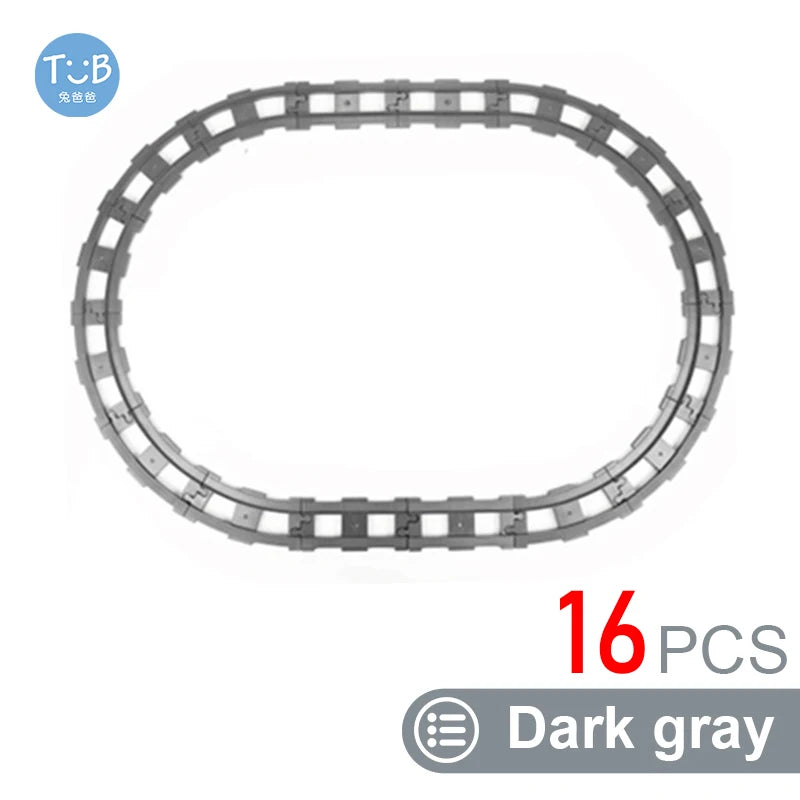 Kids Train Track Blocks – DIY Railway Toy Set With Large Plastic Bricks - ZOOMNSTORE