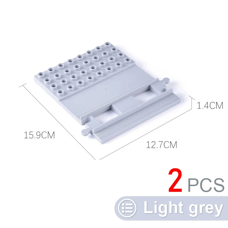 Kids Train Track Blocks – DIY Railway Toy Set With Large Plastic Bricks - ZOOMNSTORE