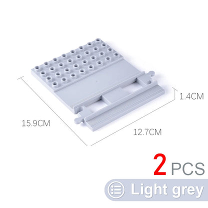 Kids Train Track Blocks – DIY Railway Toy Set With Large Plastic Bricks - ZOOMNSTORE