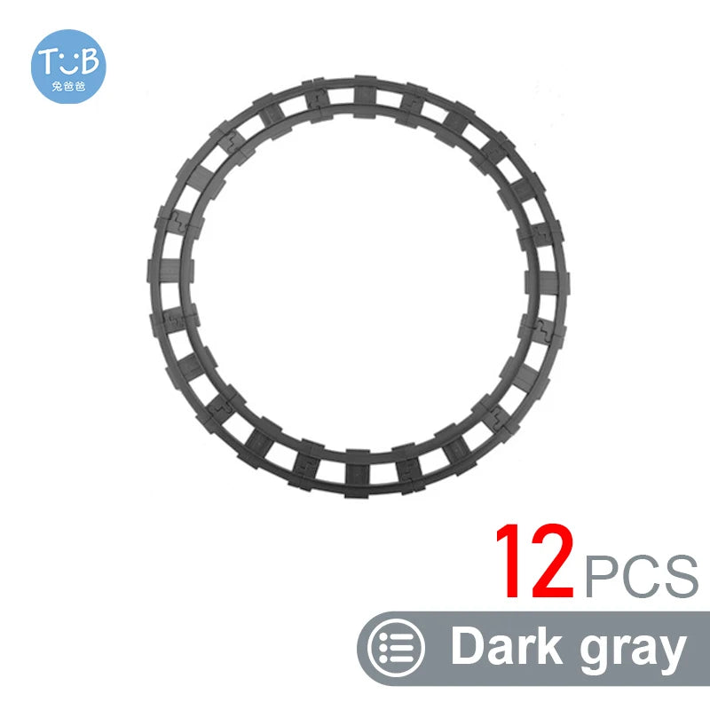 Kids Train Track Blocks – DIY Railway Toy Set With Large Plastic Bricks - ZOOMNSTORE