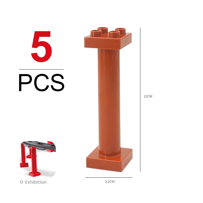 Kids Train Track Blocks – DIY Railway Toy Set With Large Plastic Bricks - ZOOMNSTORE