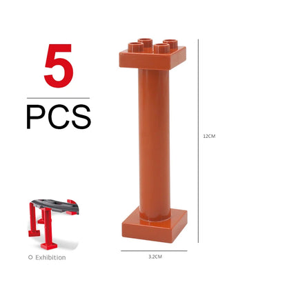 Kids Train Track Blocks – DIY Railway Toy Set With Large Plastic Bricks - ZOOMNSTORE