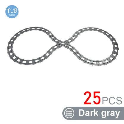 Kids Train Track Blocks – DIY Railway Toy Set With Large Plastic Bricks - ZOOMNSTORE