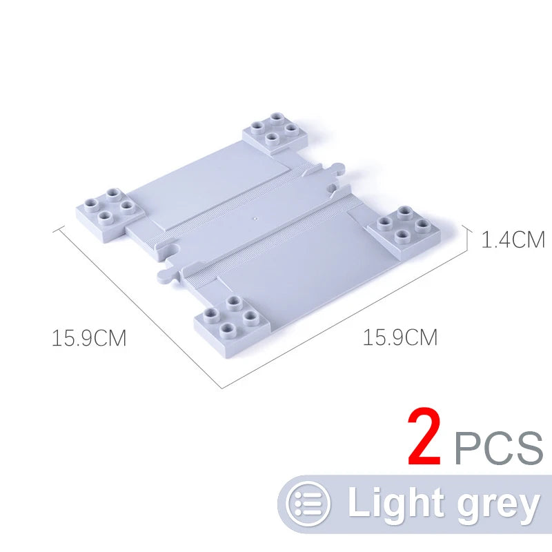 Kids Train Track Blocks – DIY Railway Toy Set With Large Plastic Bricks - ZOOMNSTORE