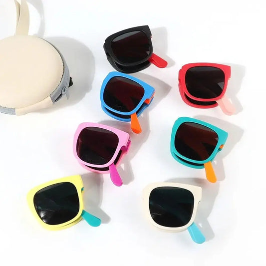 Kids UV 400 Square Frame Sunglasses - Foldable Outdoor Eyewear for Toddlers - ZOOMNSTORE