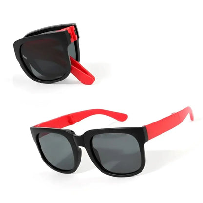 Kids UV 400 Square Frame Sunglasses - Foldable Outdoor Eyewear for Toddlers - ZOOMNSTORE