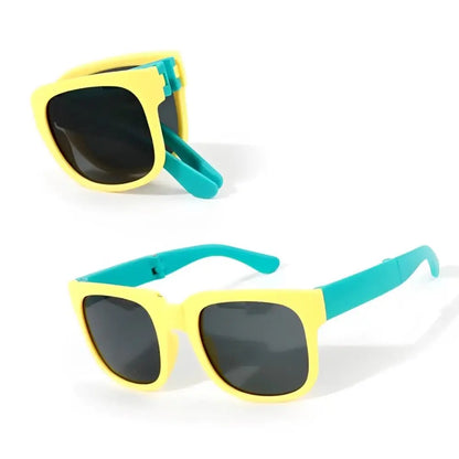 Kids UV 400 Square Frame Sunglasses - Foldable Outdoor Eyewear for Toddlers - ZOOMNSTORE