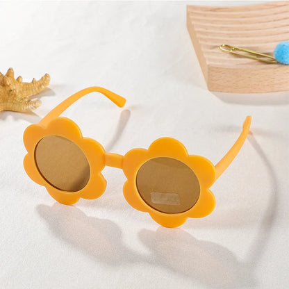 Kids UV400 Sunflower Sunglasses - Cute Round Outdoor Eyewear for Toddlers - ZOOMNSTORE