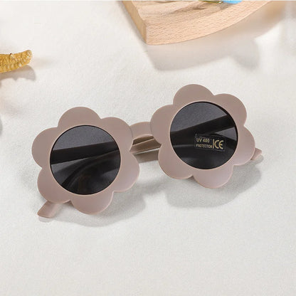 Kids UV400 Sunflower Sunglasses - Cute Round Outdoor Eyewear for Toddlers - ZOOMNSTORE