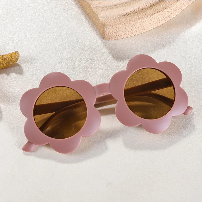 Kids UV400 Sunflower Sunglasses - Cute Round Outdoor Eyewear for Toddlers - ZOOMNSTORE