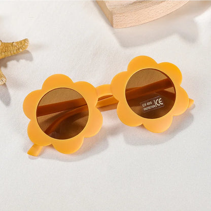 Kids UV400 Sunflower Sunglasses - Cute Round Outdoor Eyewear for Toddlers - ZOOMNSTORE