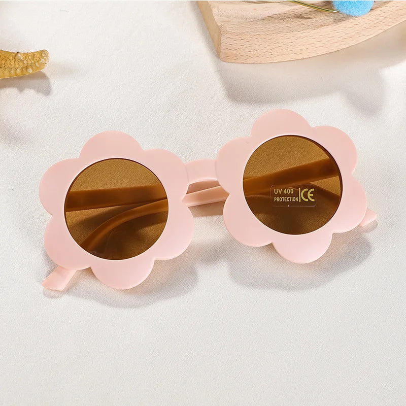 Kids UV400 Sunflower Sunglasses - Cute Round Outdoor Eyewear for Toddlers - ZOOMNSTORE