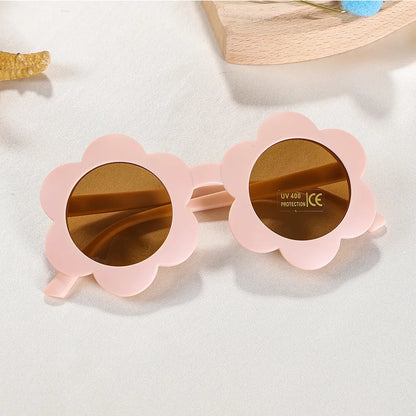 Kids UV400 Sunflower Sunglasses - Cute Round Outdoor Eyewear for Toddlers - ZOOMNSTORE