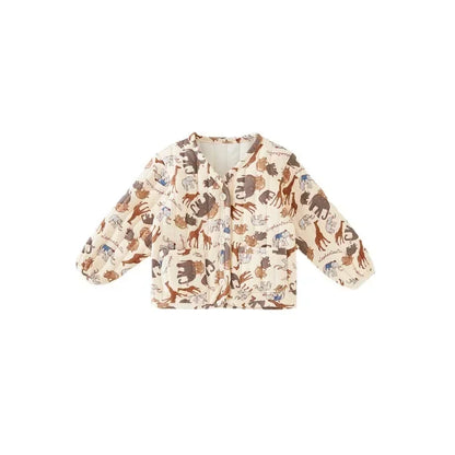 Kids Velvet Jacket - Nordic Style Cotton Coat for Autumn Winter - ZOOMNSTORE