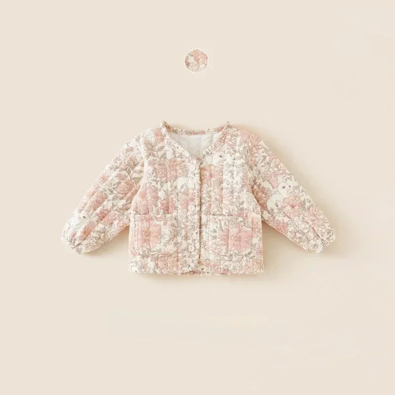 Kids Velvet Jacket - Nordic Style Cotton Coat for Autumn Winter - ZOOMNSTORE