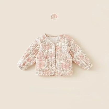 Kids Velvet Jacket - Nordic Style Cotton Coat for Autumn Winter - ZOOMNSTORE