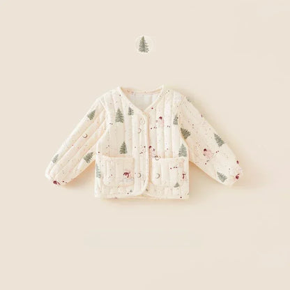 Kids Velvet Jacket - Nordic Style Cotton Coat for Autumn Winter - ZOOMNSTORE