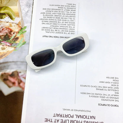 Vintage Frosted Rectangle Sunglasses - UV400 Kids Eyewear for Boys and Girls - ZOOMNSTORE