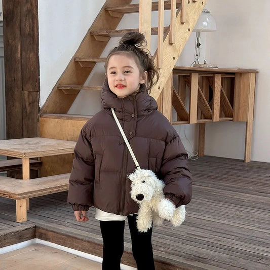 Kids Warm Down Coats - Hooded Cotton-Padded Jackets for Boys  Girls 3-12 Years - ZOOMNSTORE