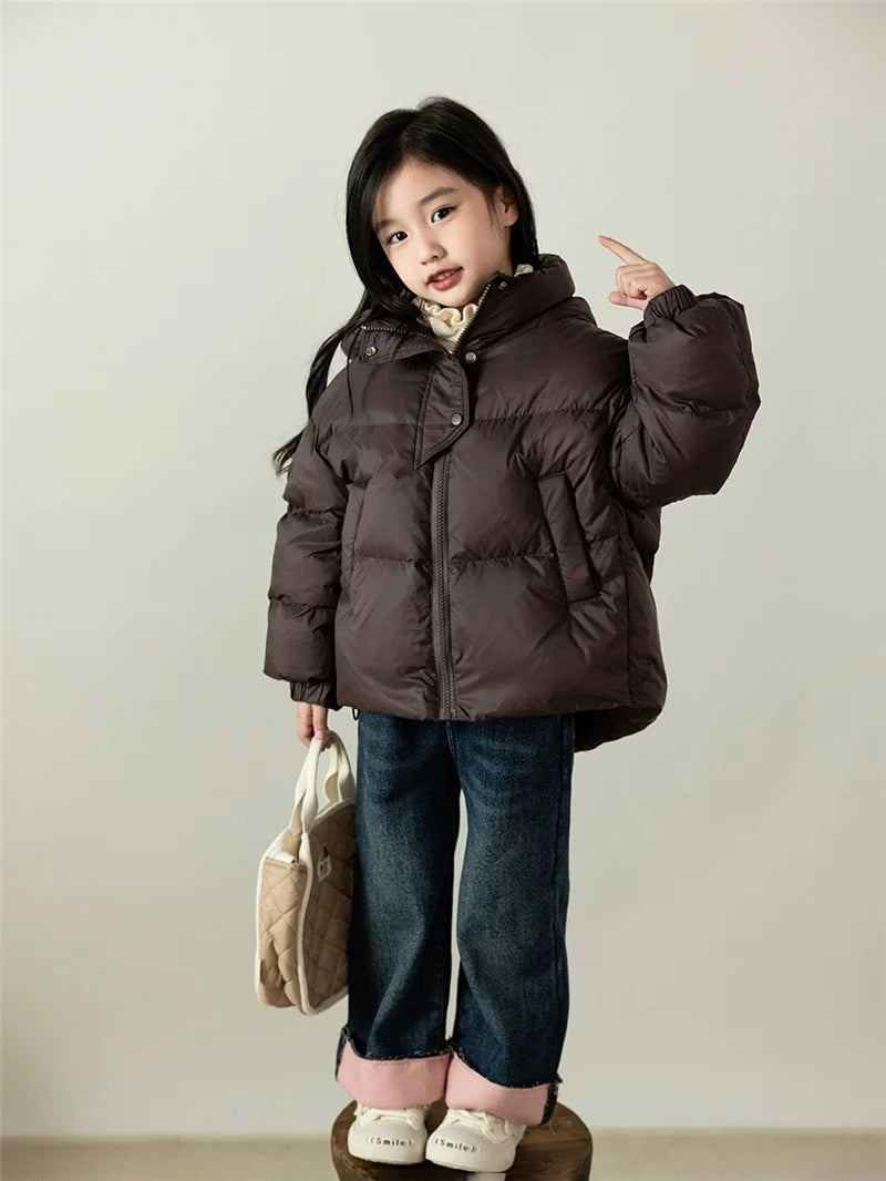 Kids Warm Down Coats - Hooded Cotton-Padded Jackets for Boys  Girls 3-12 Years - ZOOMNSTORE