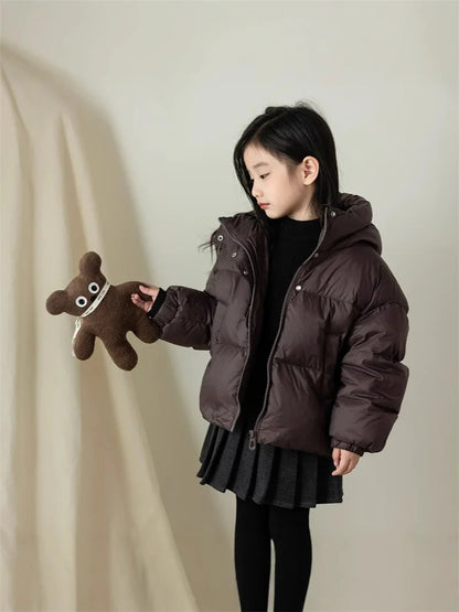 Kids Warm Down Coats - Hooded Cotton-Padded Jackets for Boys  Girls 3-12 Years - ZOOMNSTORE