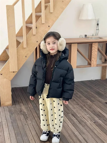 Kids Warm Down Coats - Hooded Cotton-Padded Jackets for Boys  Girls 3-12 Years - ZOOMNSTORE