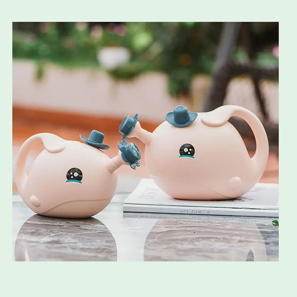 Kids Watering Can - Cute Whale Plastic Garden Pot with Long Nozzle for Plants - ZOOMNSTORE