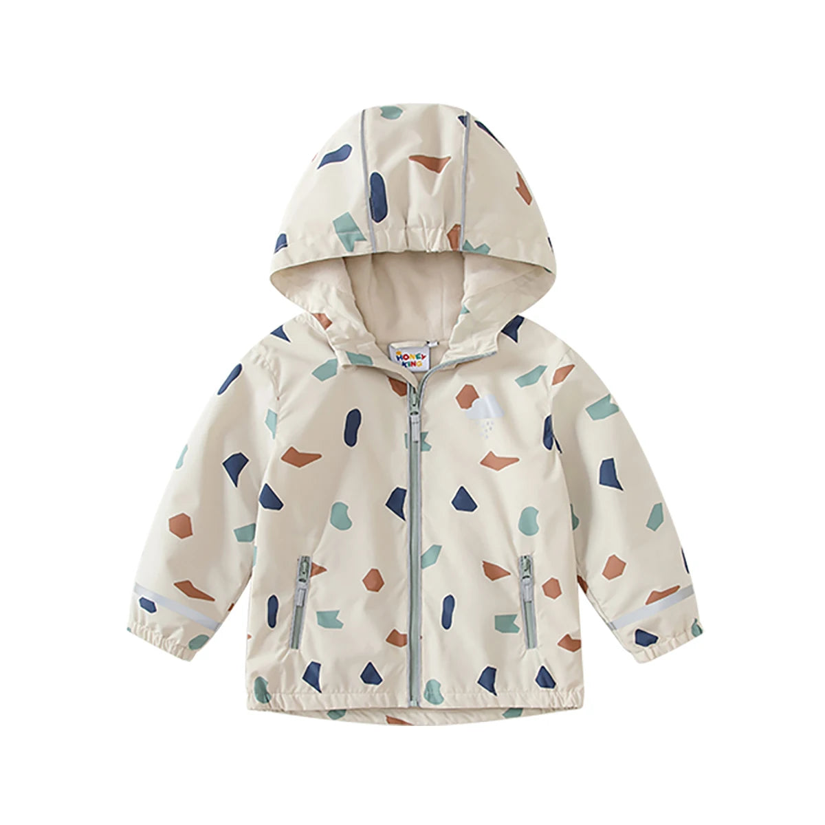 Kids Waterproof Softshell Jacket - Hooded Fleece Rain Coat for Toddlers and Babies - ZOOMNSTORE