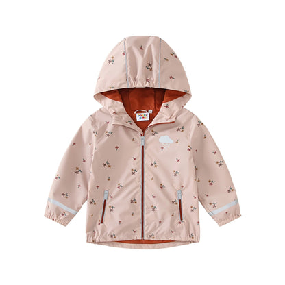 Kids Waterproof Softshell Jacket - Hooded Fleece Rain Coat for Toddlers and Babies - ZOOMNSTORE